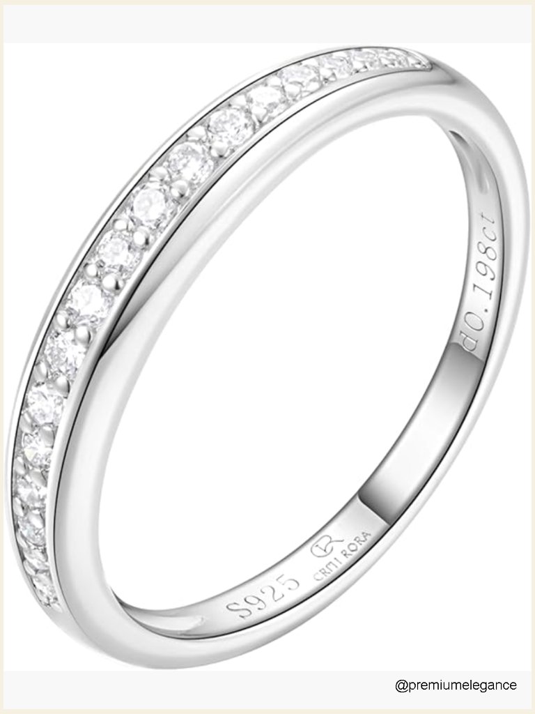 0.5 Carat Round Lab Diamond Solitaire Ring Sterling Silver Wedding Band